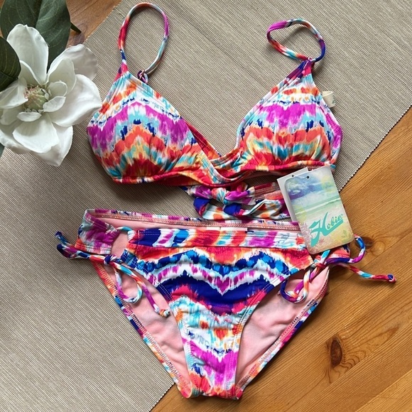 Hobie Other - NWT Hobie Bikini Small Multi Color Wrap Around Tie